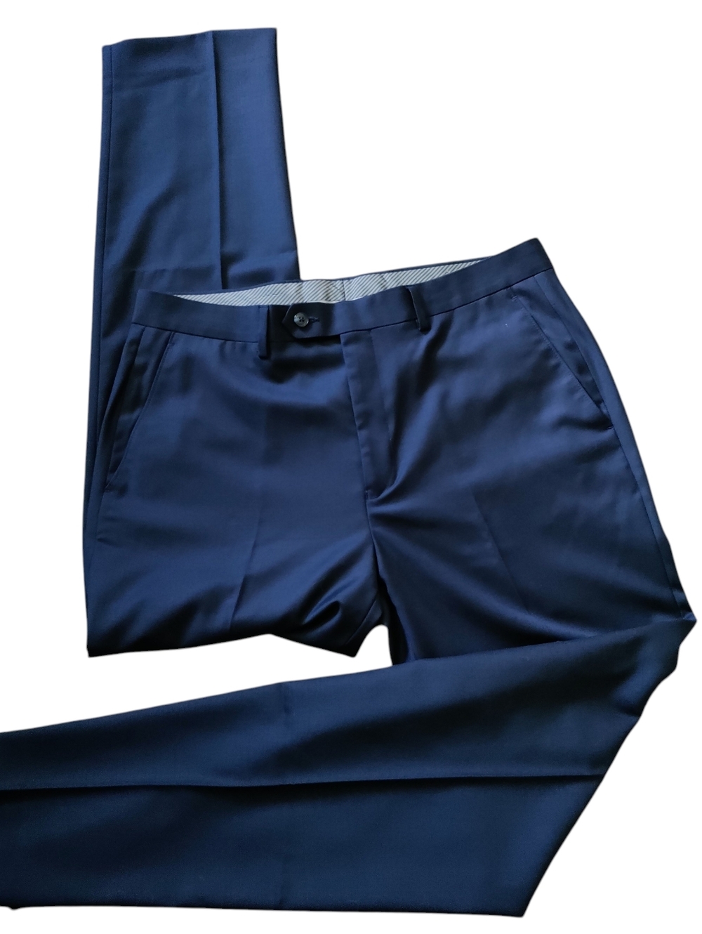 Michael Kors Wool Blend Stretch Classic Fit Slacks Navy NWT